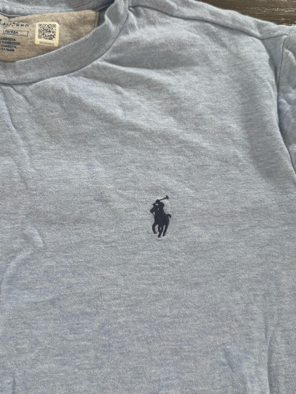 Polo by Ralph Lauren Light Blue Short Sleeve Tee with Navy Pony